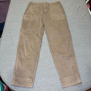 Gap dark tan twill square pocket pants